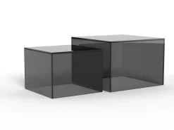 Actona 2er Couchtisch Set Dice Rauchglas