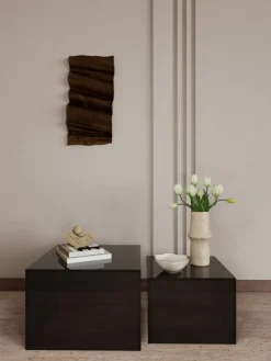 Actona 2er Couchtisch Set Dice Rauchglas