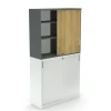 Aufsatzschrank E10 Natural Hickory Grau