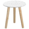 Beistelltisch Boho Style Weiß 30 cm