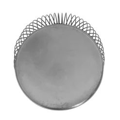 Beistelltisch Rinara Siber-Schwarz 43 x 42 cm