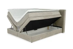 Boxspringbett Amy mit Bettkasten Greige 180 x 200 cm