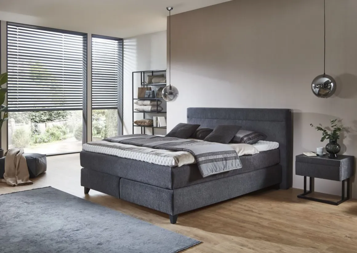 Boxspringbett 25023 Anthrazit 180 x 200 cm