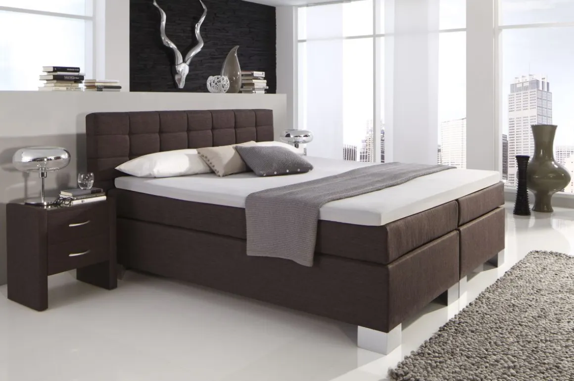Boxspringbett Boston Anthrazit 180 x 200 cm