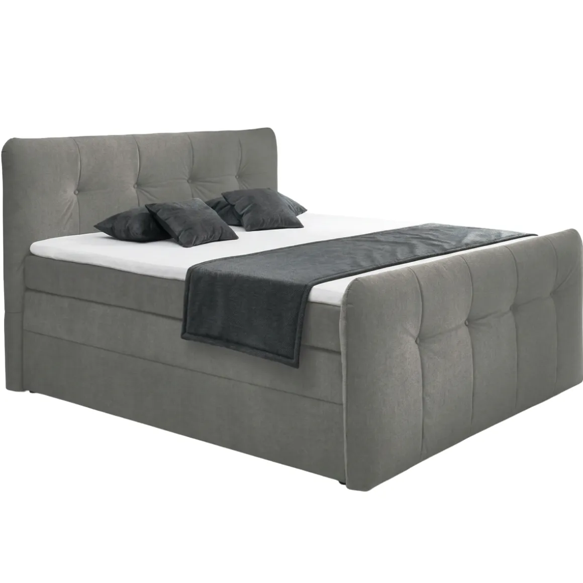 Boxspringbett Como Anthrazit 180 x 200 cm