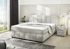 Boxspringbett Cora Greige 180 x 200 cm