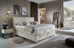 Boxspringbett 25025 Ecru 180 x 200 cm