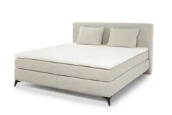 Boxspringbett Kira mit Beleuchtung und Ladefunktion Beige
