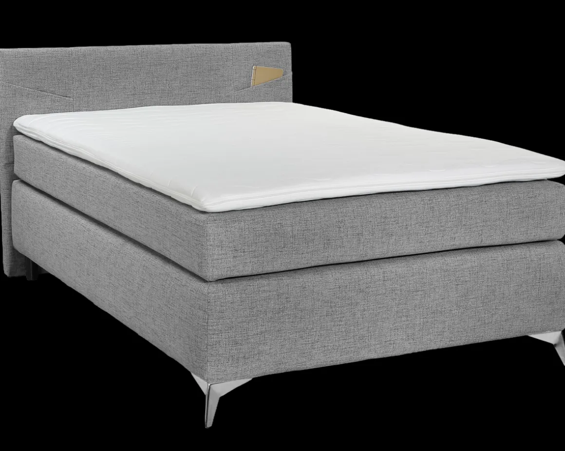 Boxspringbett Nora Grau 120 x 200 cm