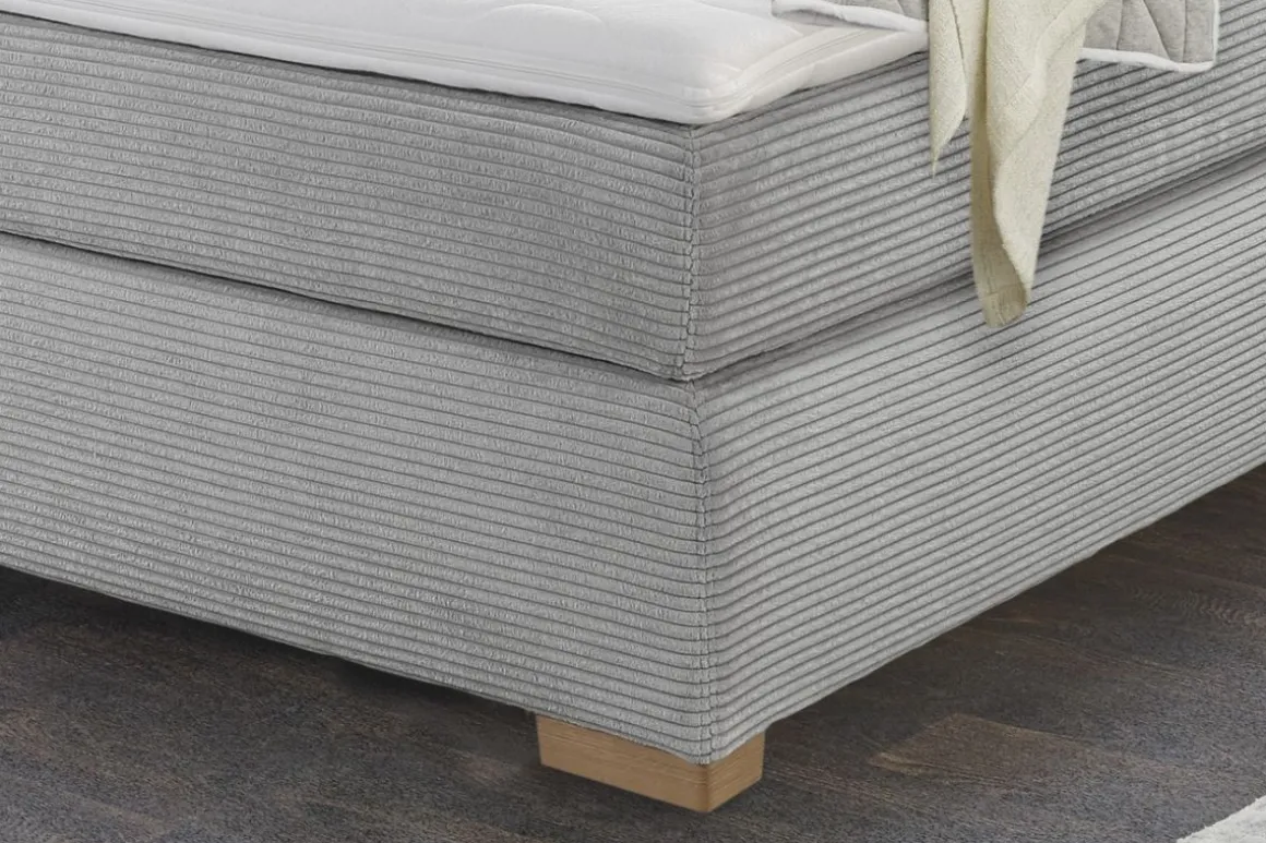 Boxspringbett Romy Hellgrau 140 x 200 cm