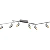 Brilliant 6-flg LED Spot Risell Alu