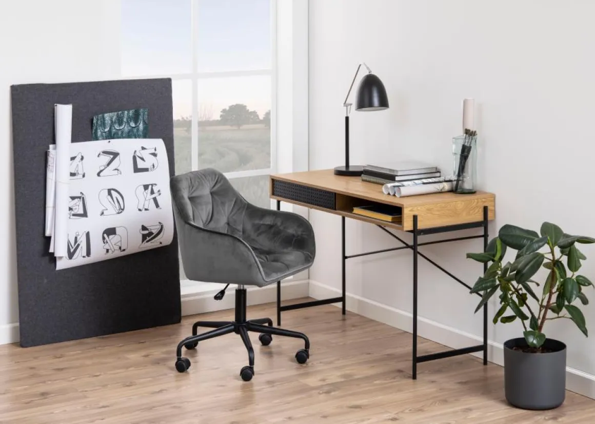 Bürostuhl Brooke Samt Grau