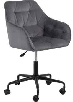 Bürostuhl Brooke Samt Grau