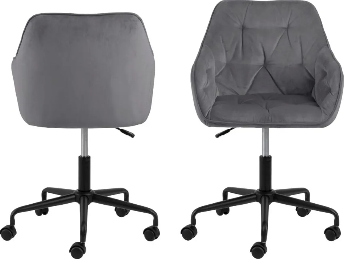 Bürostuhl Brooke Samt Grau