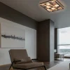 Cinque LED Deckenleuchte Cifavo Schwarz 55 x 55 cm