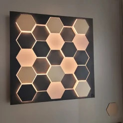 Cinque LED Deckenleuchte Cifavo Schwarz 55 x 55 cm