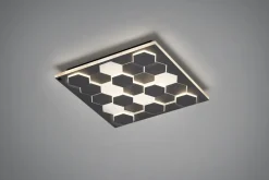 Cinque LED Deckenleuchte Cifavo Schwarz 55 x 55 cm