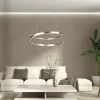 Cinque LED Pendelleuchte Cinardi Nickelfarben