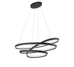Cinque LED Pendelleuchte Ciola Schwarz