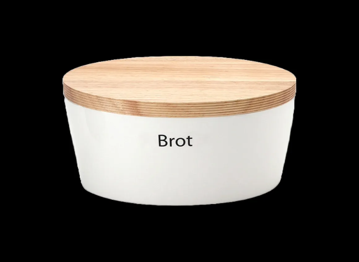 Continenta Brottopf oval mit Holzdeckel 30 cm