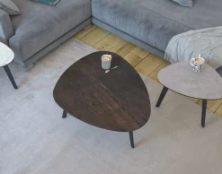 Couchtisch Galet Rostbraun