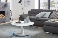 Couchtisch 1866 Glas weiß matt 80 cm
