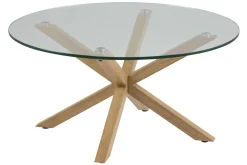 Couchtisch Heaven Eiche Glas Ø 82 cm