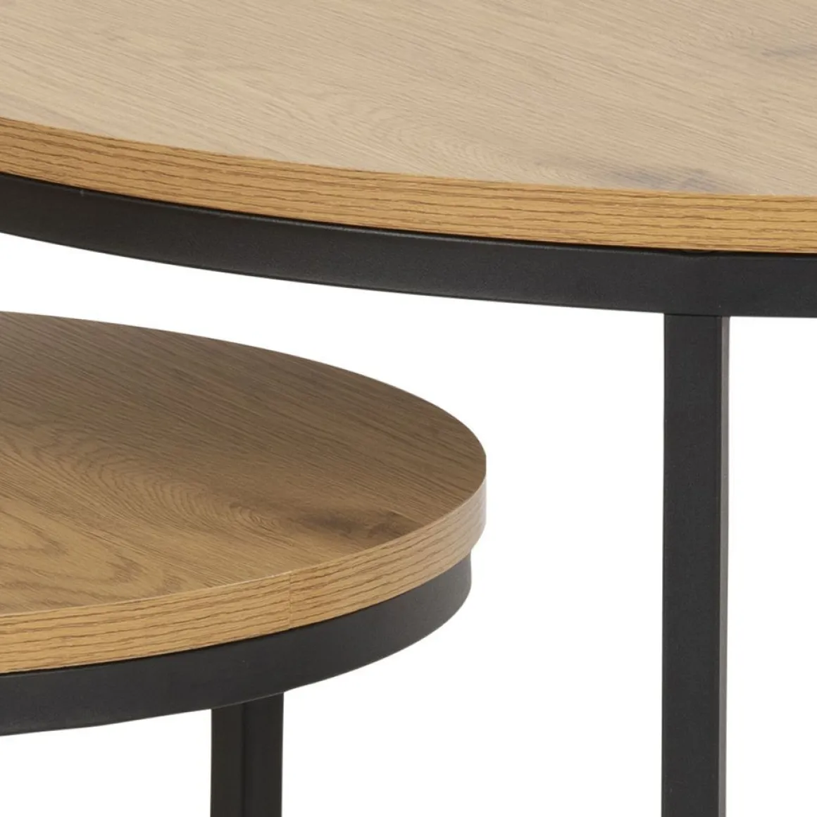 Couchtisch-Set Spiro Eiche Schwarz