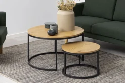 Couchtisch-Set Spiro Eiche Schwarz