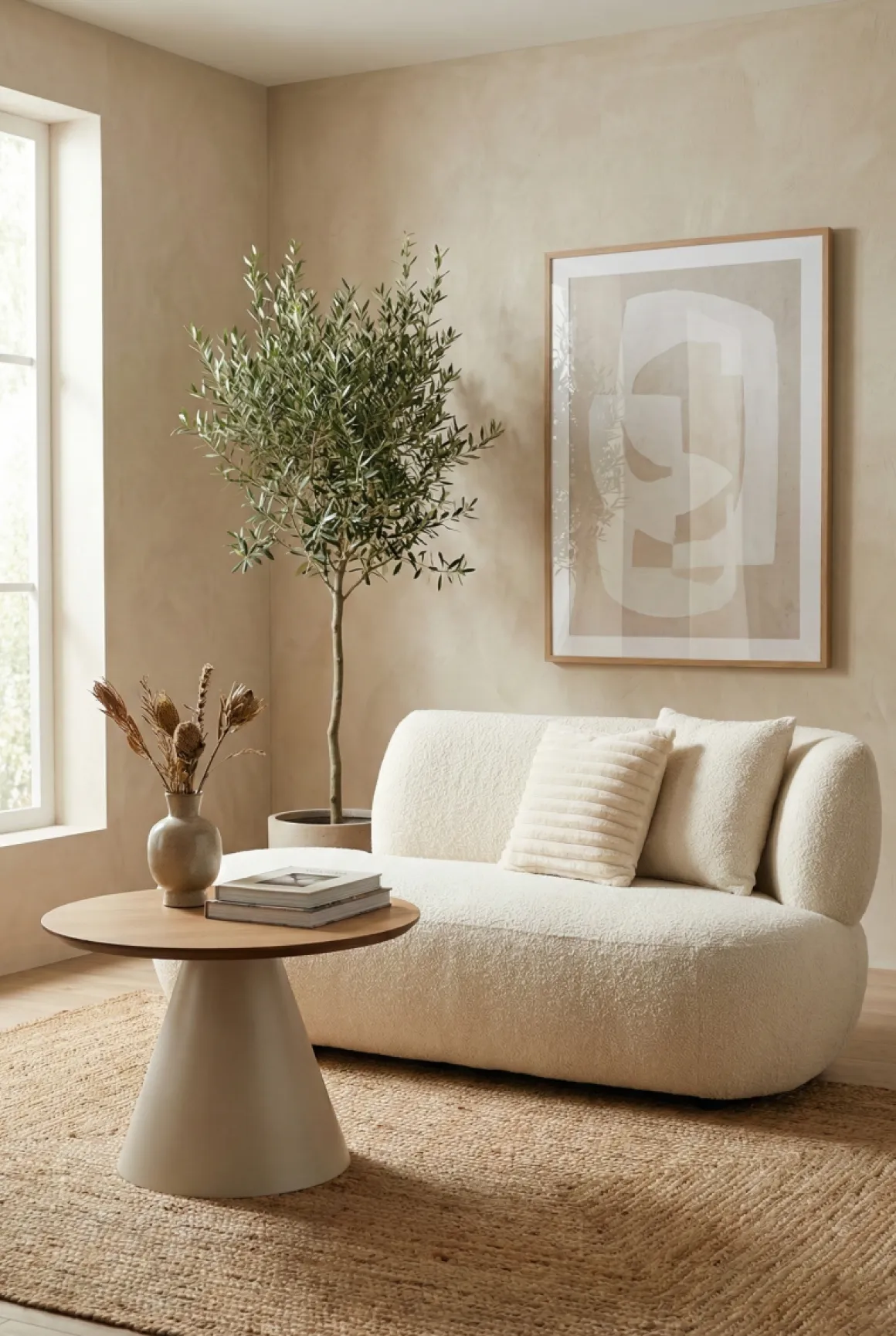 Couchtisch Soli Eiche Greige Ø 65 cm
