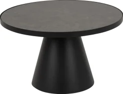 Couchtisch Soli Schwarz Grau Ø 65 cm