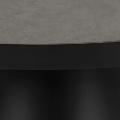 Couchtisch Soli Schwarz Grau Ø 65 cm