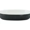 CreaTable Auflaufform oval 33cm Classic Black&White