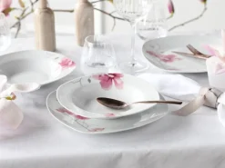 CreaTable 12-tlg Tafelservice Aiko WeiĂ-Rosa