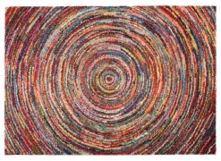Designerwebteppich Multi Sixteen Round Mehrfarbig 65 x 130 cm