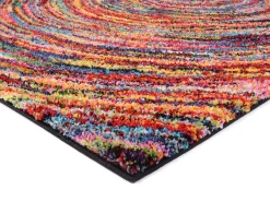 Designerwebteppich Multi Sixteen Round Mehrfarbig 65 x 130 cm