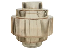 Design Vase Relief aus Glas 22xD21,5cm