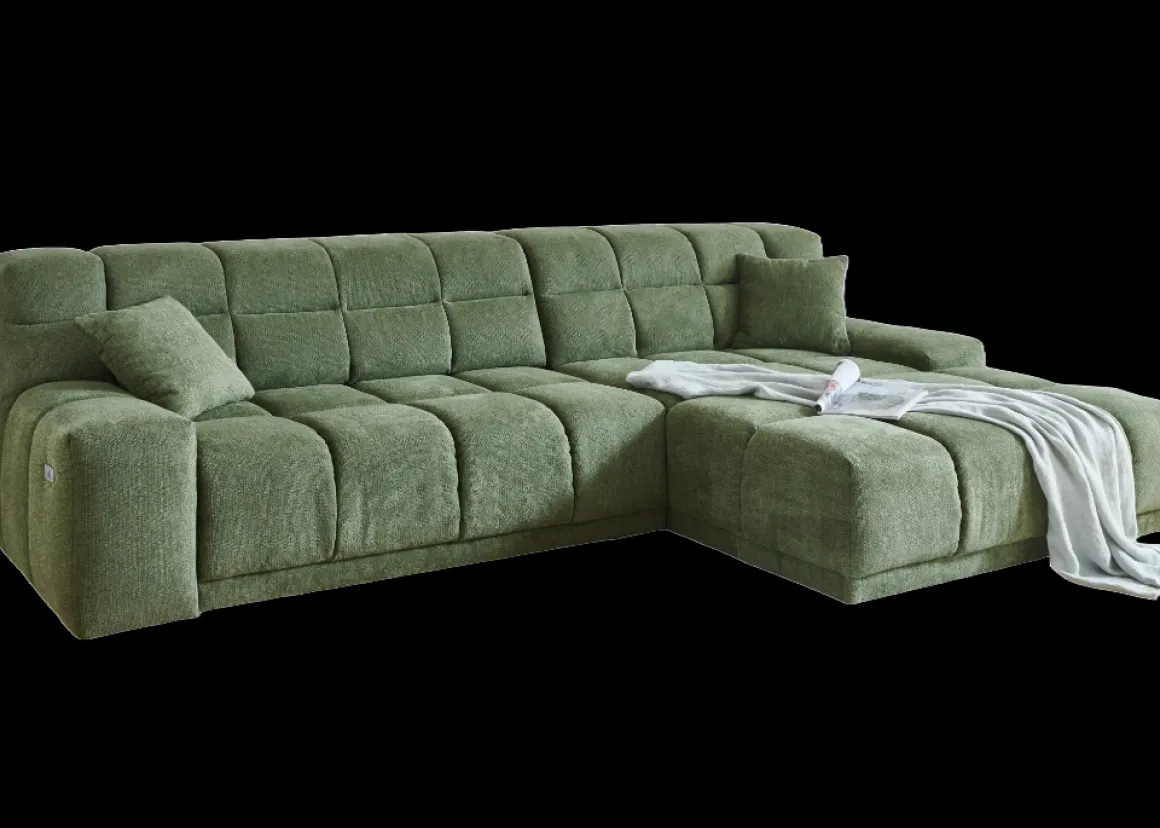 Ecksofa London Grün