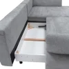 Ecksofa Madison Hellgrau
