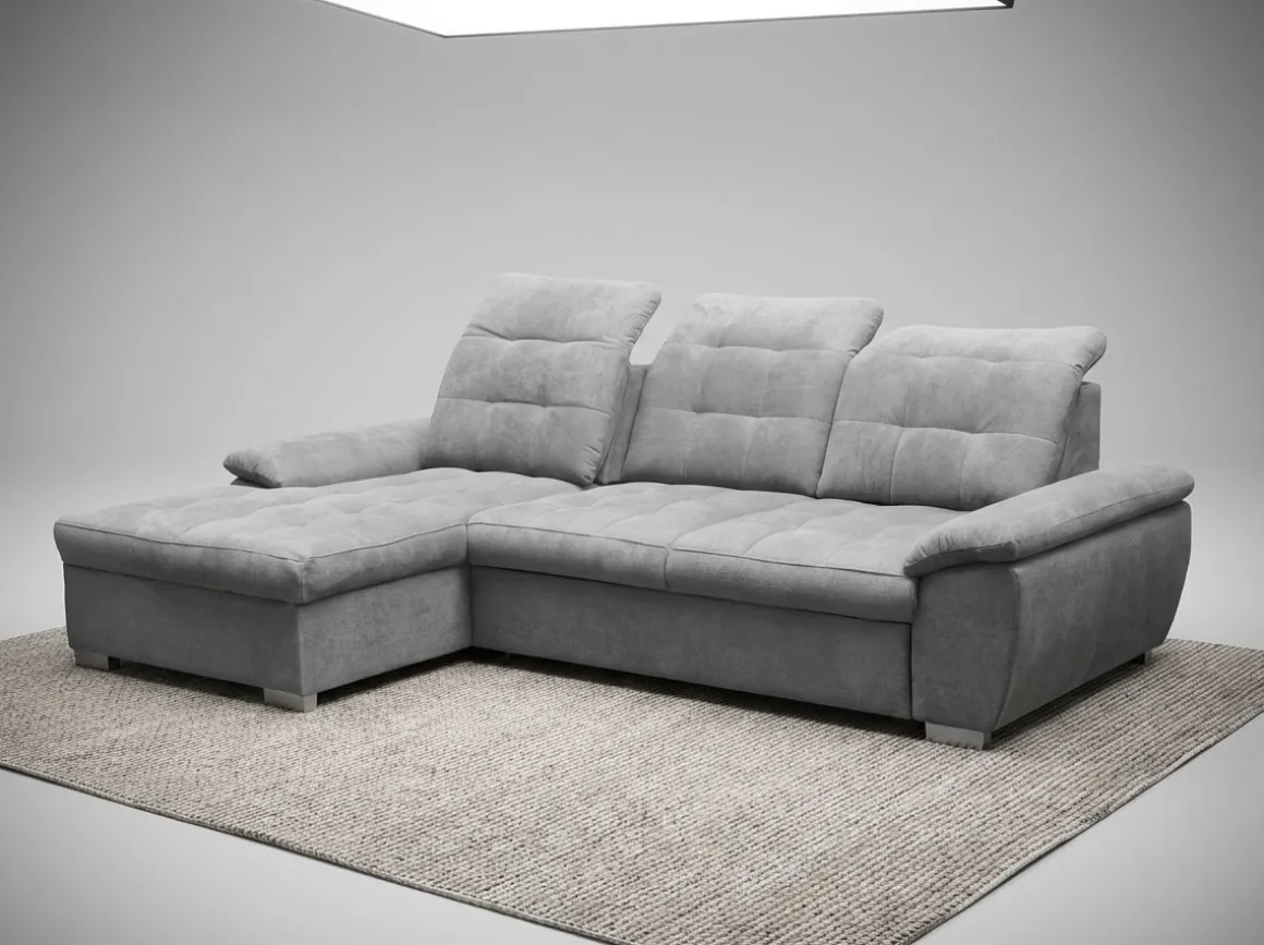 Ecksofa Maike mit Schlaffunktion Grau
