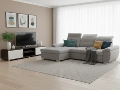 Ecksofa Maike mit Schlaffunktion Grau