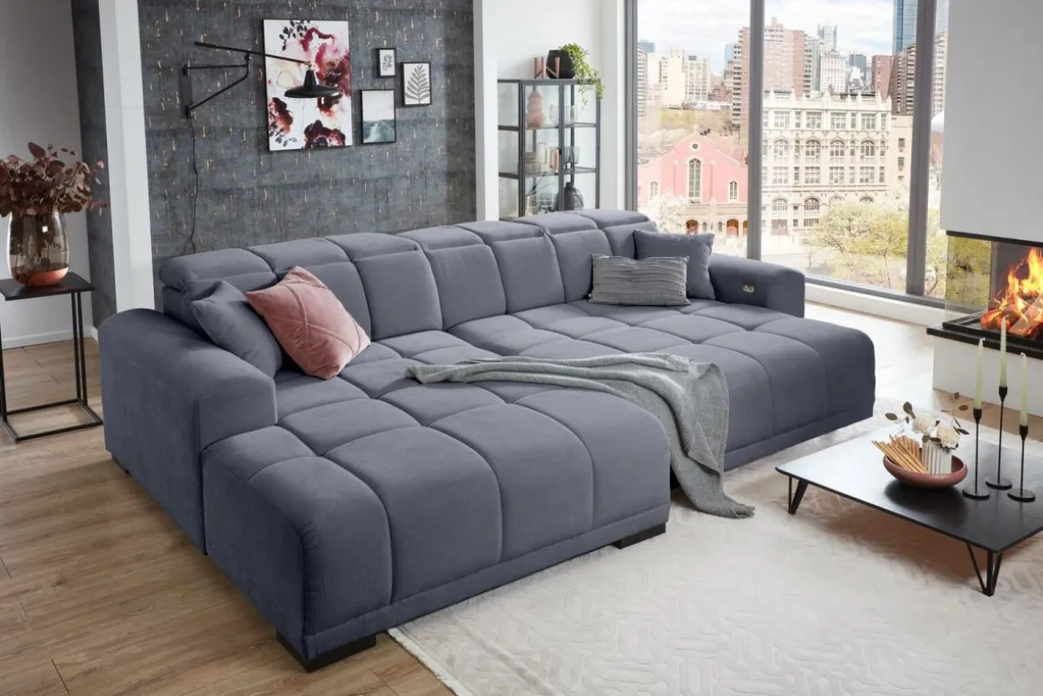 Ecksofa Master mit XXL Sitztiefenverstellung