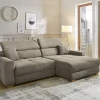 Ecksofa Slider mit Funktionen Cord Taupe