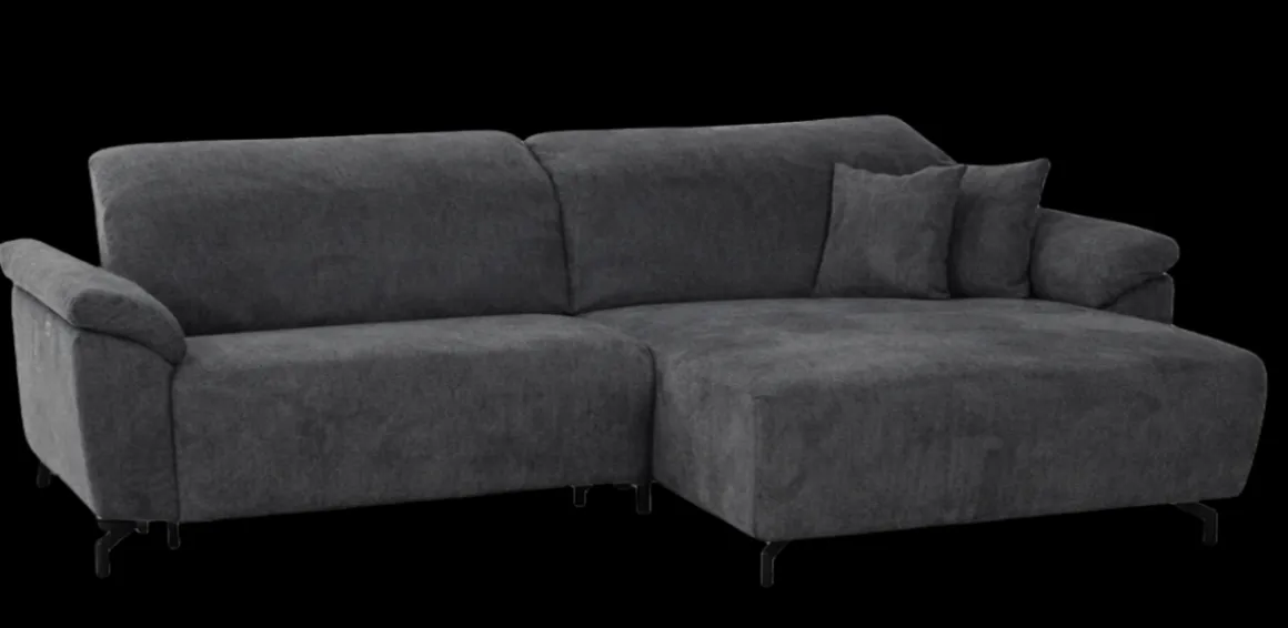 Ecksofa Trani Anthrazit mit Relaxfunktion