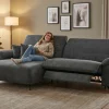 Ecksofa Trani Anthrazit mit Relaxfunktion