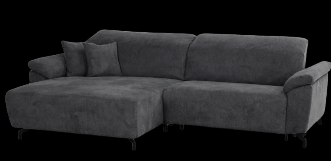 Ecksofa Trani Anthrazit mit Relaxfunktion