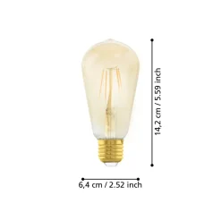 EGLO E27 LED Filament Leuchtmittel Amber