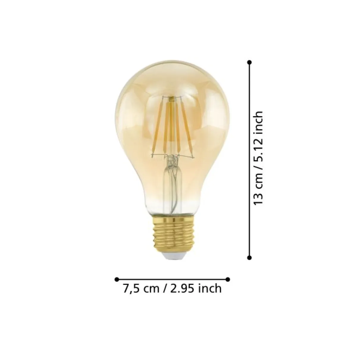 EGLO E27 LED Filament Leuchtmittel Amber