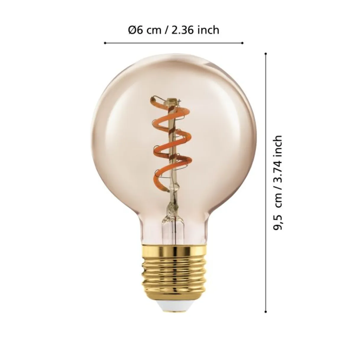 EGLO E27 LED Filament Leuchtmittel Amber