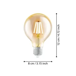 EGLO E27 LED Filament Leuchtmittel Amber warmweiß